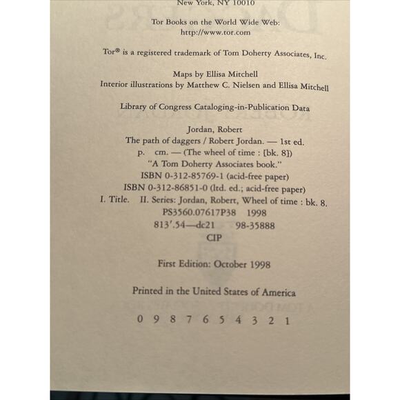 The Path Of Daggers Book Eight of The Wheel Of Time Robert Jordan First Print - Picture 4 of 7